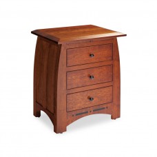 Aspen 3-Drawer Nightstand with Inlay