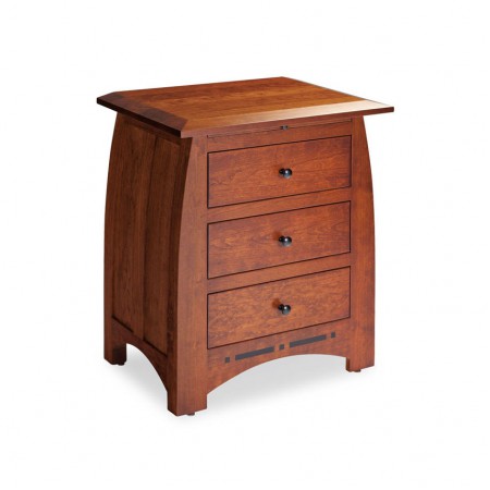 Aspen 3-Drawer Nightstand with Inlay