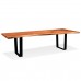LIVE EDGE DINING TABLE with BLACK CITYSCAPE BASE - Walnut, Natural - 108" - EL-19021-W99