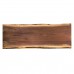 LIVE EDGE DINING TABLE with BLACK CITYSCAPE BASE - Walnut, Natural - 120" - EL-22001-03C30-W17