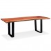 LIVE EDGE DINING TABLE with BLACK CITYSCAPE BASE - Walnut, Natural - 84" - EL-23008-W17