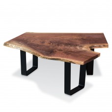 Walnut 3-Base Coffee Table - Complete